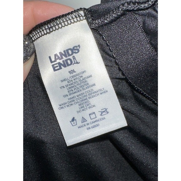 Lands End Chlorine Resist Sweetheart Swim Dress One Piece Swimsuit Size 10L NWOT - Picture 6 of 7